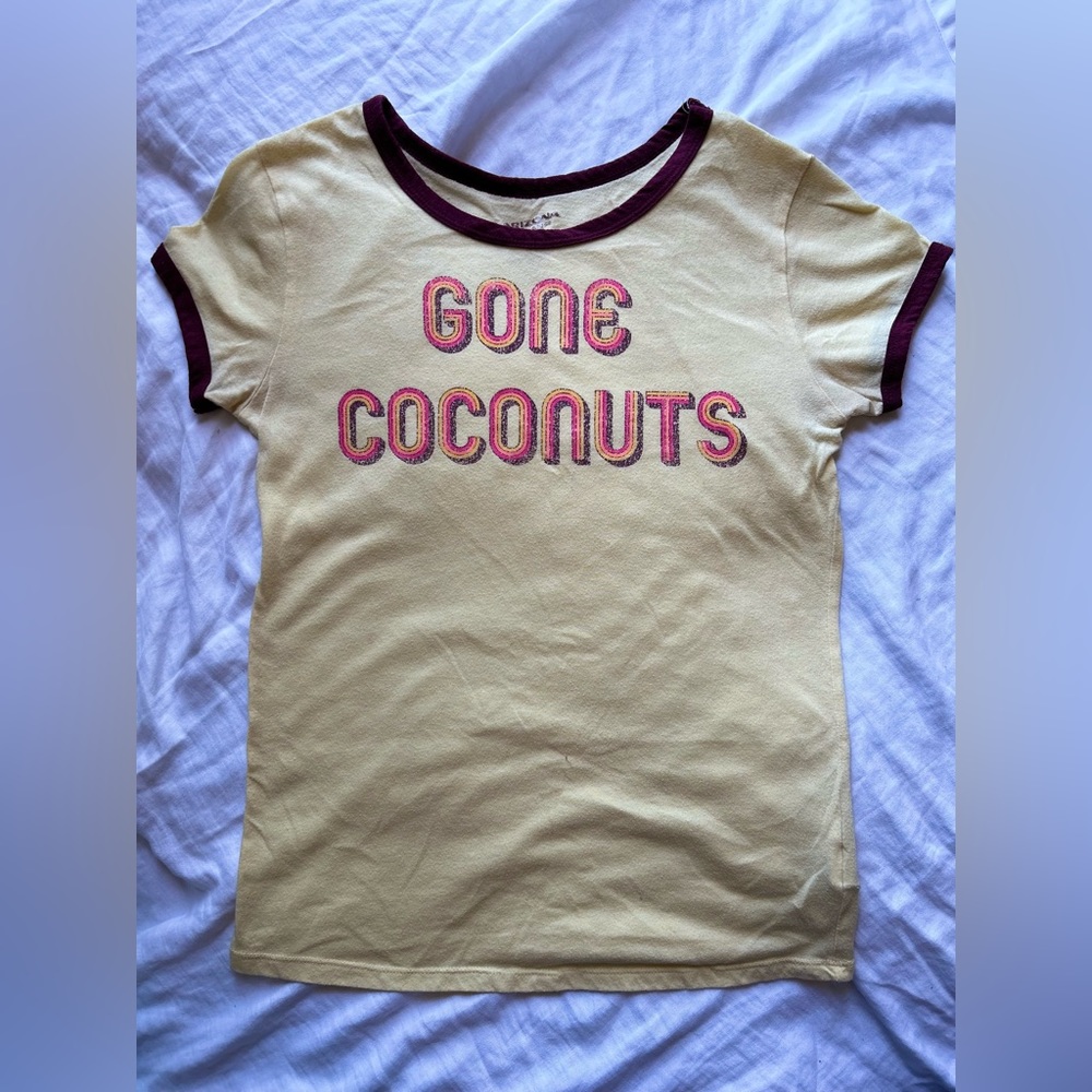 Arizona Gone Coconuts Yellow Tee Shirt